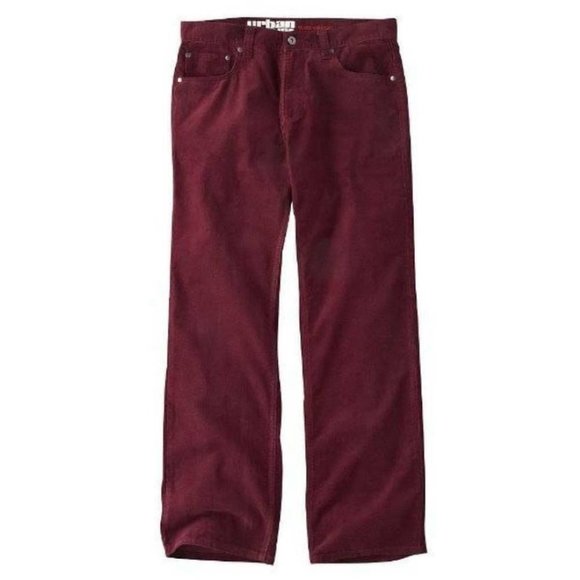Mens Corduroys Pants Urban Pipeline Red Maroon 29x30 Relaxed Straight Fit 5 Pkt - Picture 1 of 4